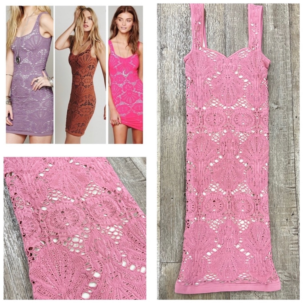 Free People Medallion Crochet Dress
